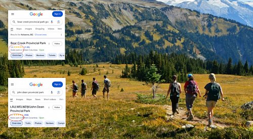 Why is Google referring to BC provincial parks as 'state' parks?