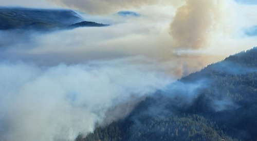 UPDATE: Wildfire at Sooke Potholes now 80 hectares, still burning out of control